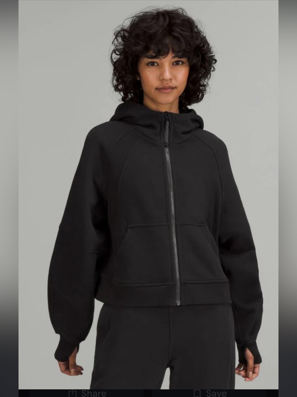 M/L Lululemon Scuba Oversized Full Zip , black
